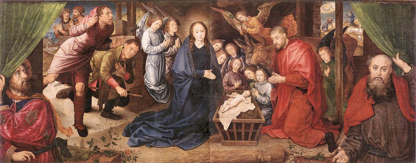 Hugo van der Goes, Anbetung der Hirten, Gemäldegalerie Berlin, ca. 1480